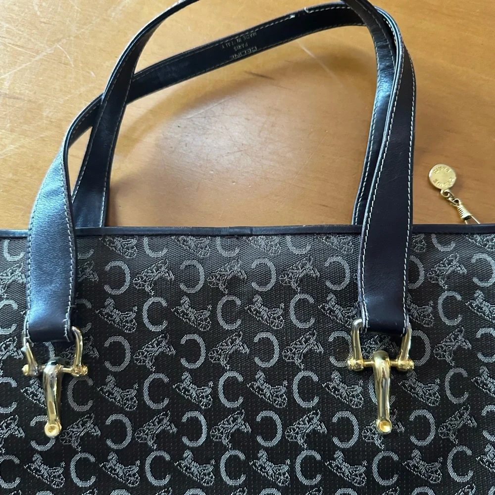 Celine Brown Canvas & Leather C Carriage Tote - Picture 15 of 15